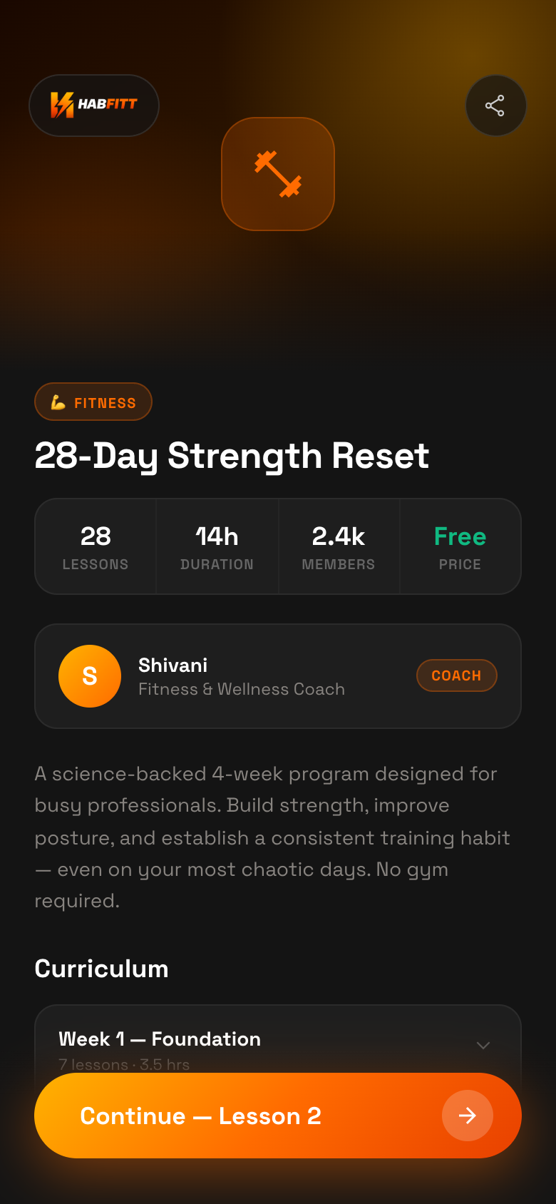 habfitt expert coaching screen