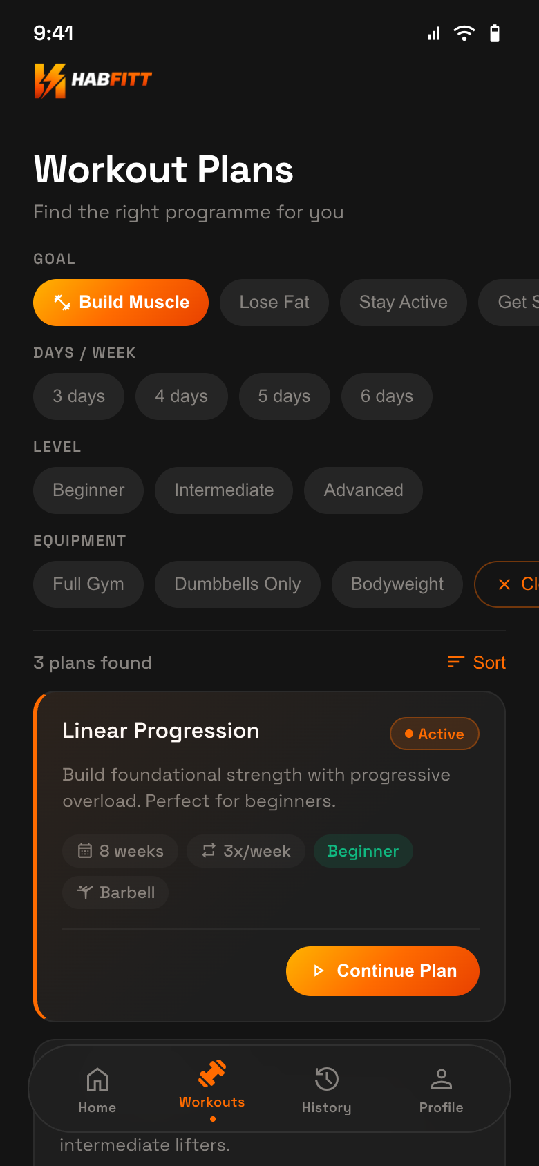 habfitt workout plans catalogue